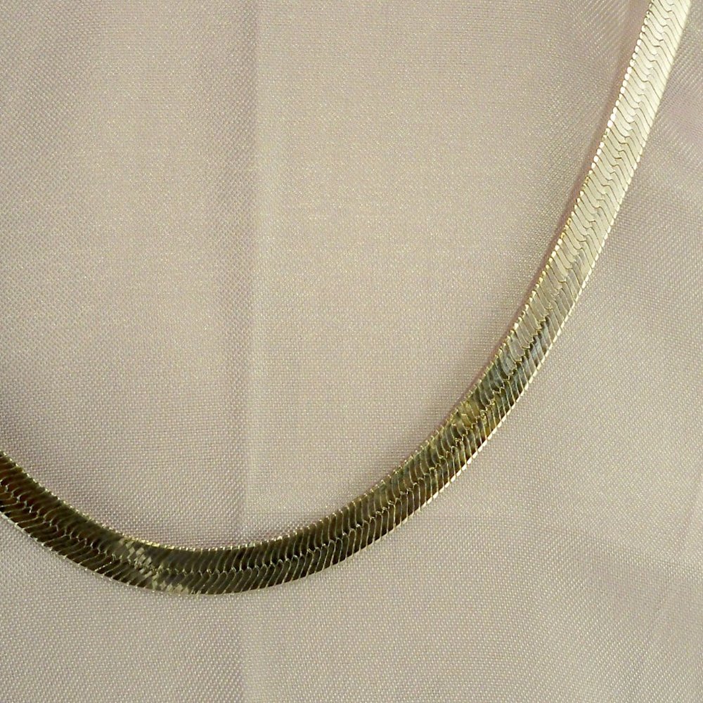 New HERRINGBONE Chain Silver Plated Designer Necklace
